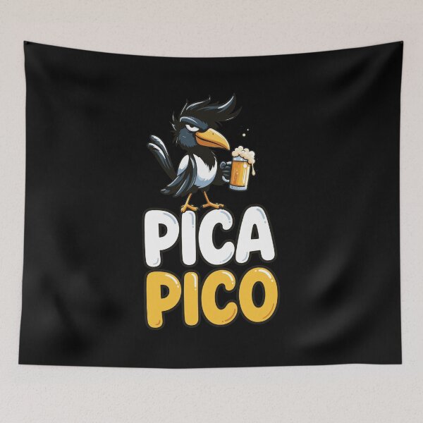 Item preview, Pica Pico Drinking Magpie Bird Humor designed and sold by SRIAHREGALADO.