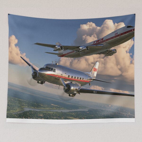 Item preview, TWA Wings Through History Aviation Illustration designed and sold by Skyframe Aviation.