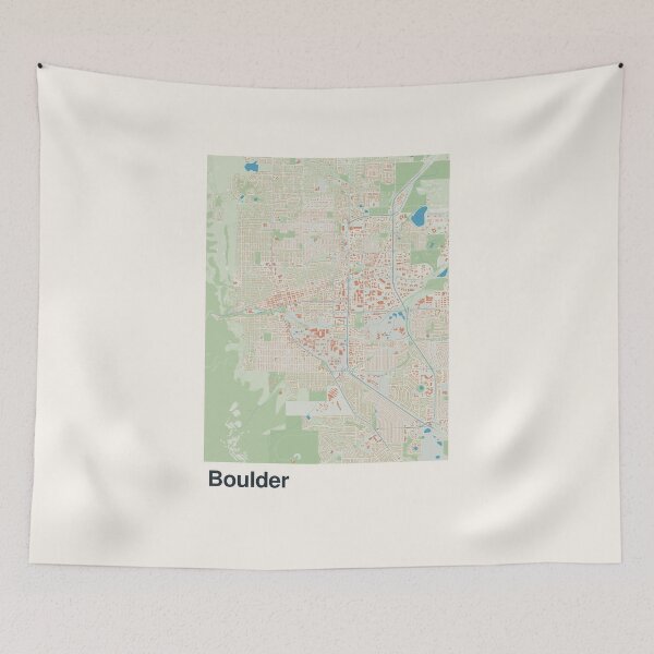 Item preview, Boulder Minimalistic Map Art designed and sold by MapsNerd.