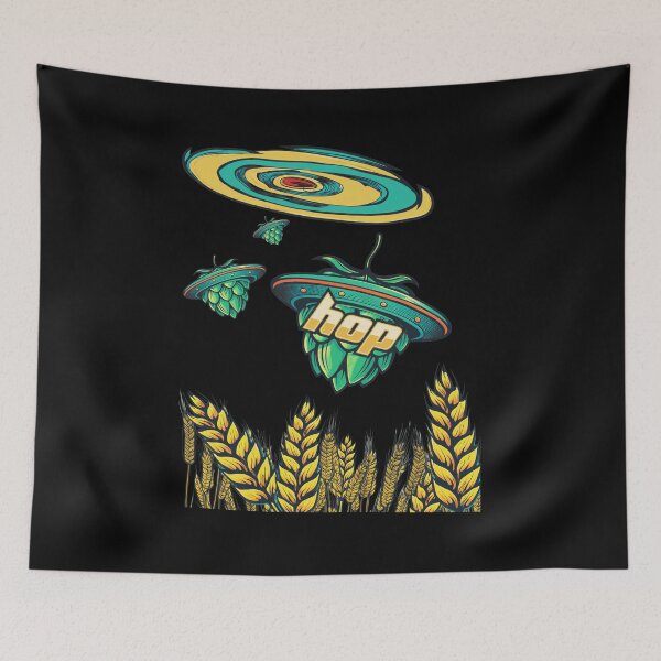 Item preview, Hops UFO Invasion Over Wheat Field designed and sold by SRIAHREGALADO.