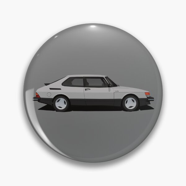 Item preview, Saab 900 Turbo Aero - grey - illustration designed and sold by knappidesign.