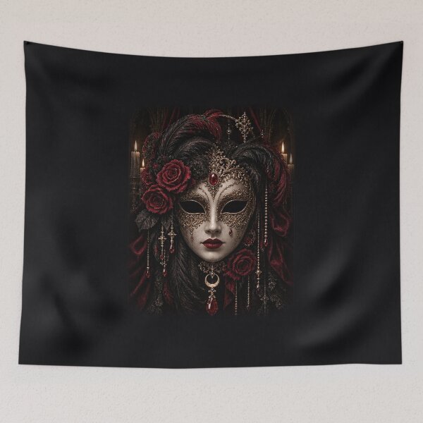 Item preview, Midnight Masquerade Gothic Venetian Mask Dark Romance Art designed and sold by D69 Designs.