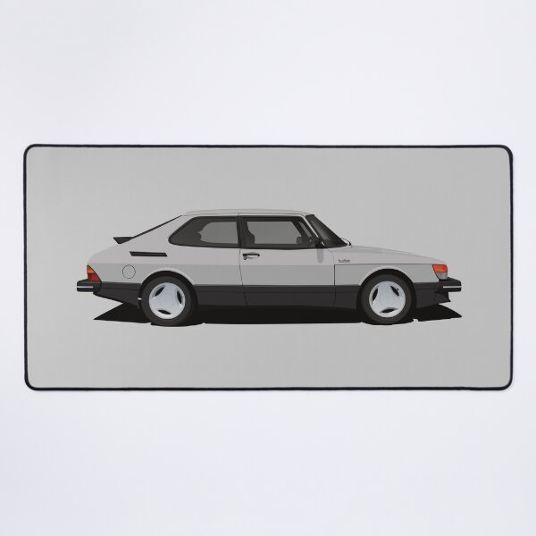 Item preview, Saab 900 Turbo Aero - grey - illustration designed and sold by knappidesign.