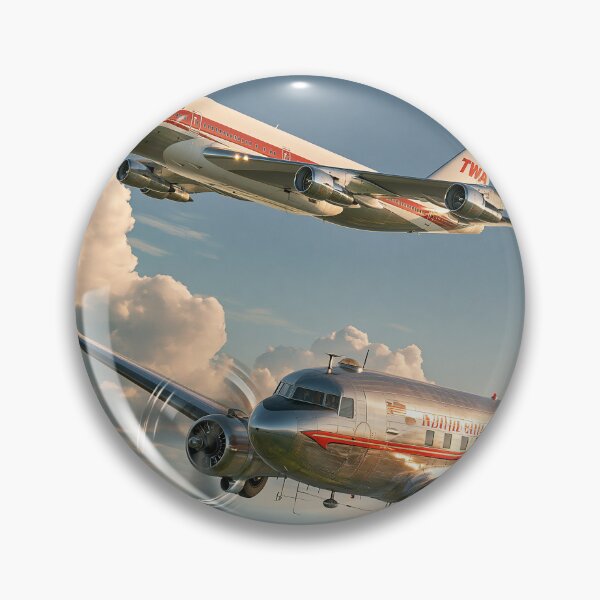 Item preview, TWA Golden Age Meets The Jumbo Jet Aviation Illustration designed and sold by Skyframe Aviation.