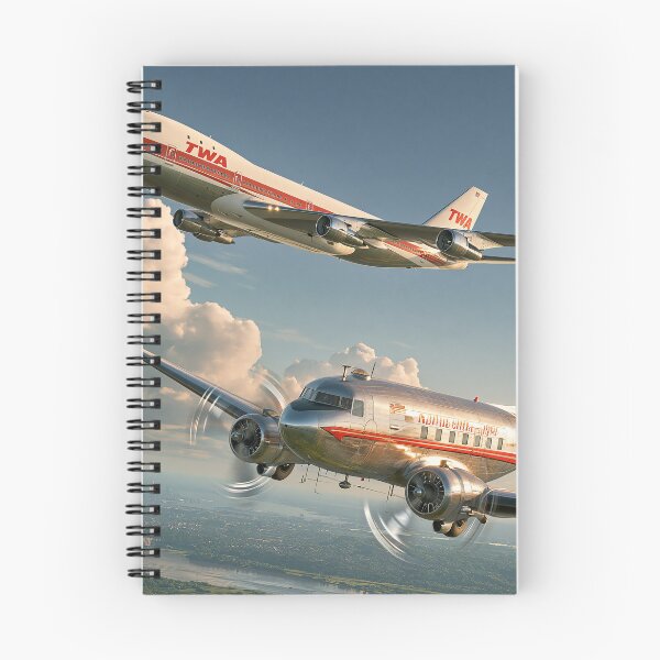 Item preview, TWA Golden Age Meets The Jumbo Jet Aviation Illustration designed and sold by Skyframe Aviation.