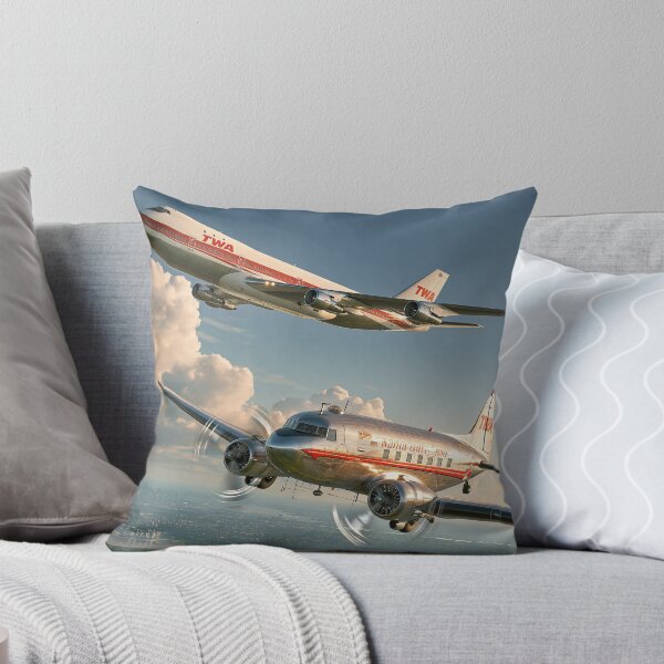 Item preview, TWA Golden Age Meets The Jumbo Jet Aviation Illustration designed and sold by Skyframe Aviation.