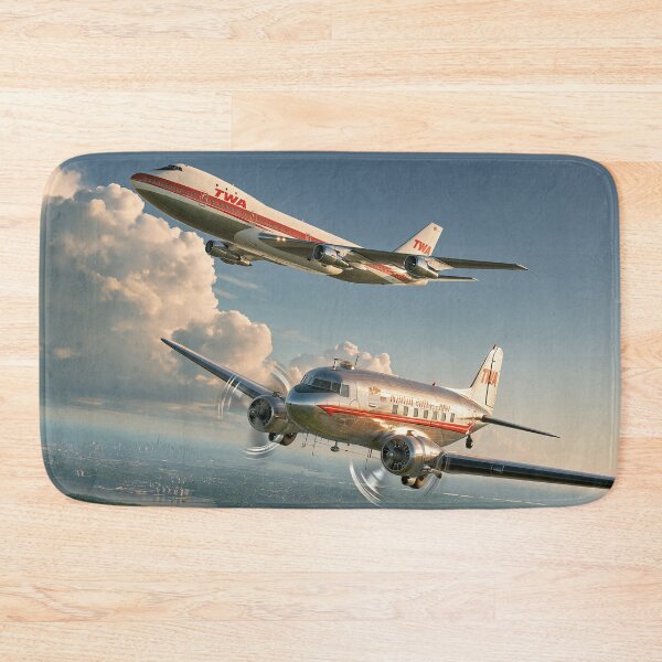 Item preview, TWA Golden Age Meets The Jumbo Jet Aviation Illustration designed and sold by Skyframe Aviation.