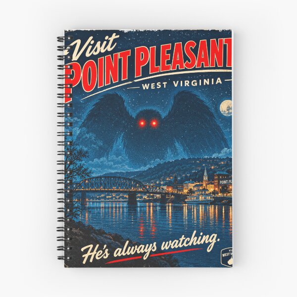 Item preview, Visit Point Pleasant spooky Travel Poster - halloween designed and sold by Fictional Ink Society.