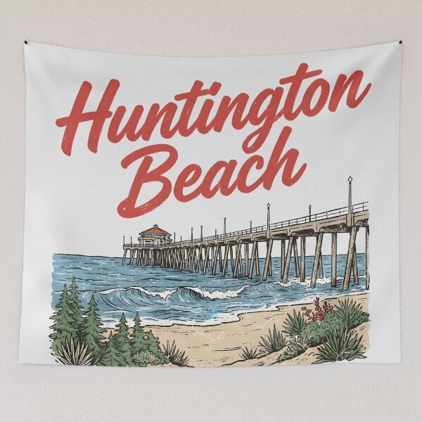 Item preview, Huntington Beach Vintage Ocean Vibes designed and sold by HowToCanadian.