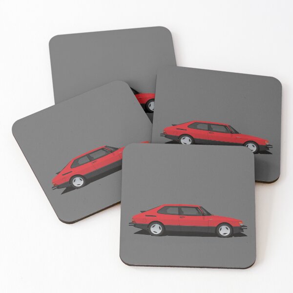Item preview, Saab 900 Turbo Aero - red - illustration designed and sold by knappidesign.