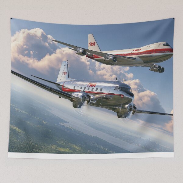 Item preview, TWA Heritage Formation Aviation Illustration designed and sold by Skyframe Aviation.
