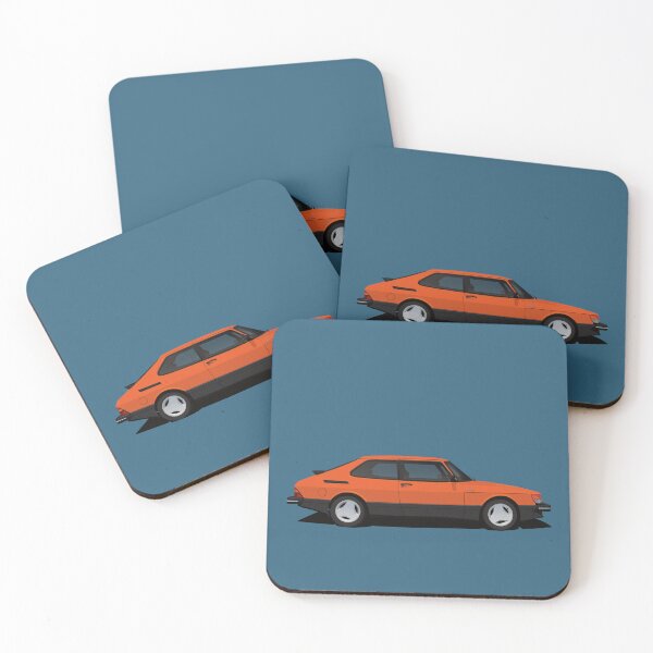 Item preview, Saab 900 Turbo Aero - orange - illustration designed and sold by knappidesign.