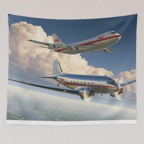 Item preview, TWA Legends Of The Skies Aviation Illustration designed and sold by Skyframe Aviation.