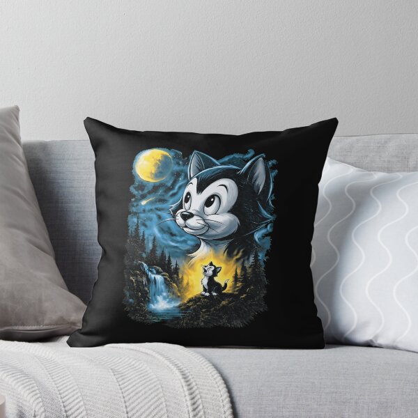 Item preview, Whimsical Cat Night Forest Waterfall Retro  designed and sold by Hendrickson39.