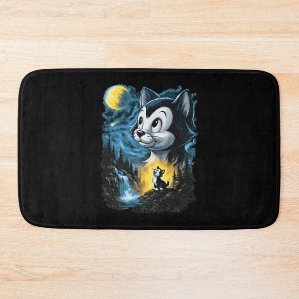Item preview, Whimsical Cat Night Forest Waterfall Retro  designed and sold by Hendrickson39.