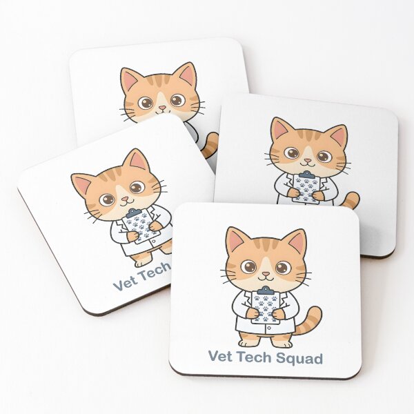 Item preview, Cute Cat Vet – Vet Tech Squad Funny Gift Sticker designed and sold by Isliath.