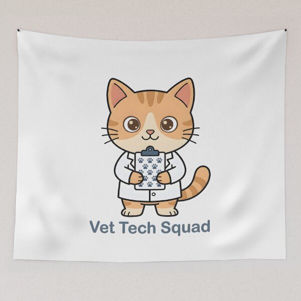 Item preview, Cute Cat Vet – Vet Tech Squad Funny Gift Sticker designed and sold by Isliath.