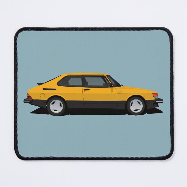 Item preview, Saab 900 Turbo Aero - yellow - illustration designed and sold by knappidesign.