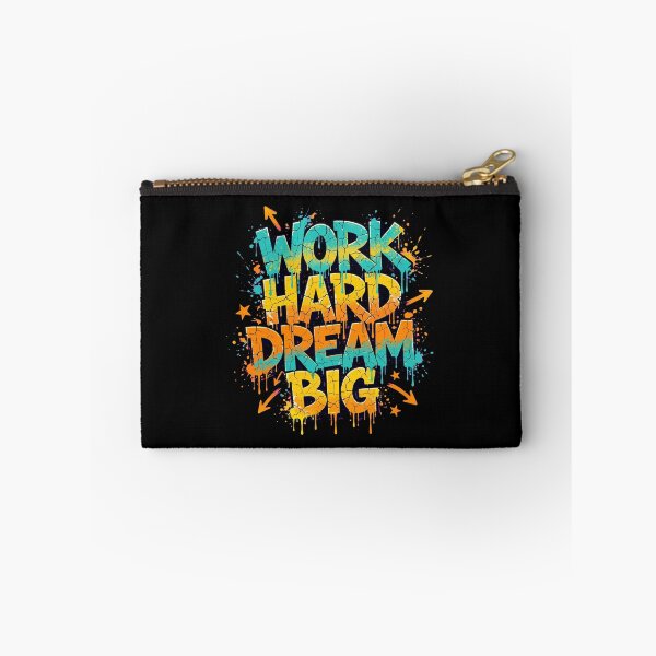 Item preview, Work Hard Dream Big Colorful Graffiti Splatter Motivational Art designed and sold by Vibe-Vary.