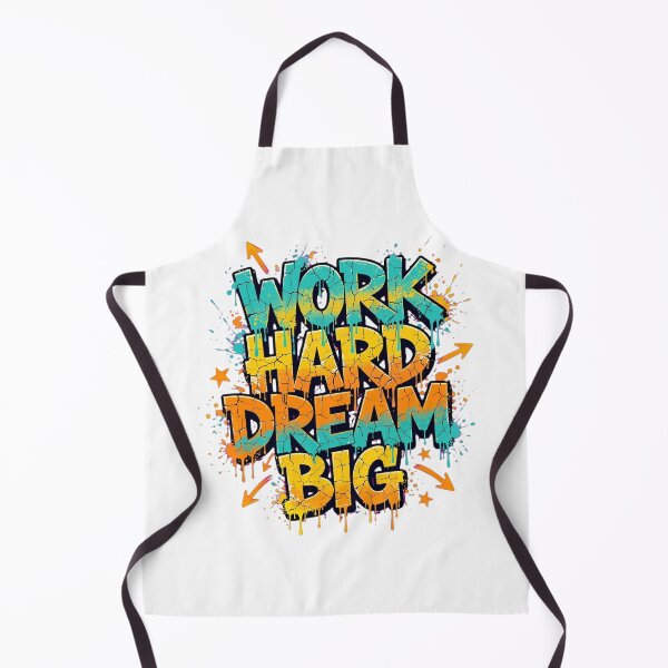 Item preview, Work Hard Dream Big Colorful Graffiti Splatter Motivational Art designed and sold by Vibe-Vary.