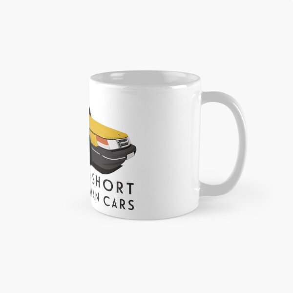Item preview, La vida es demasiado corta para conducir coches alemanes: Saab 900 Turbo 16 Aero amarillo. designed and sold by knappidesign.