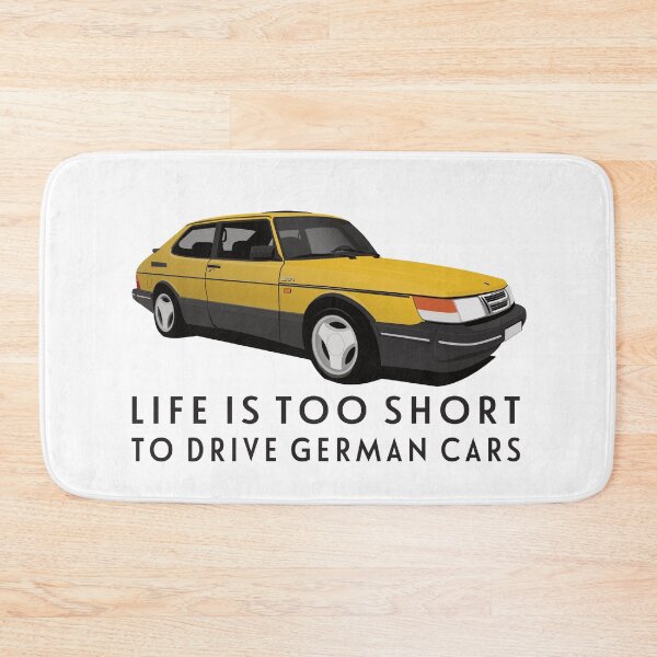 Item preview, Life is too short to drive German cars - Yellow Saab 900 Turbo 16 Aero designed and sold by knappidesign.