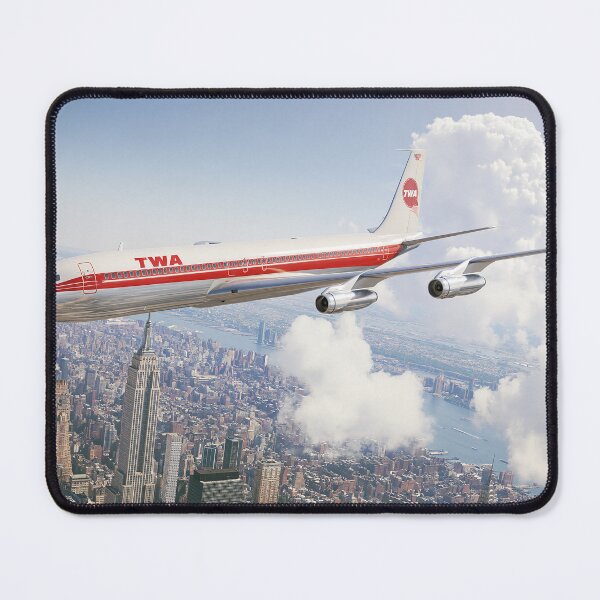 Item preview, TWA Boeing 707 Manhattan Skies Aviation Illustration designed and sold by Skyframe Aviation.