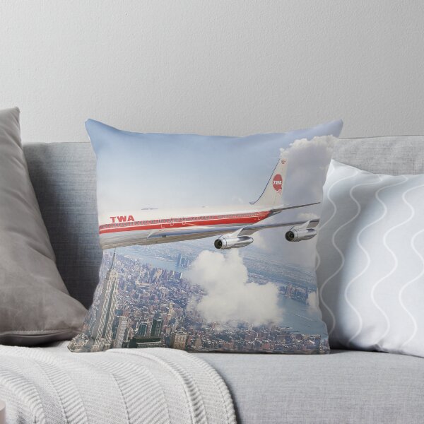Item preview, TWA Boeing 707 Manhattan Skies Aviation Illustration designed and sold by Skyframe Aviation.