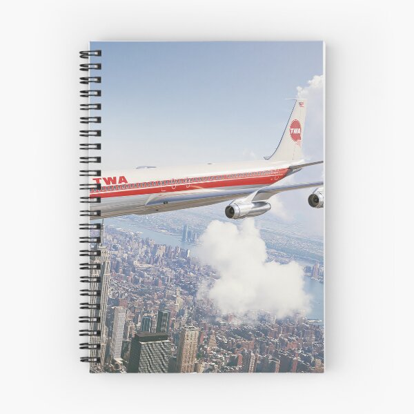 Item preview, TWA Boeing 707 Manhattan Skies Aviation Illustration designed and sold by Skyframe Aviation.