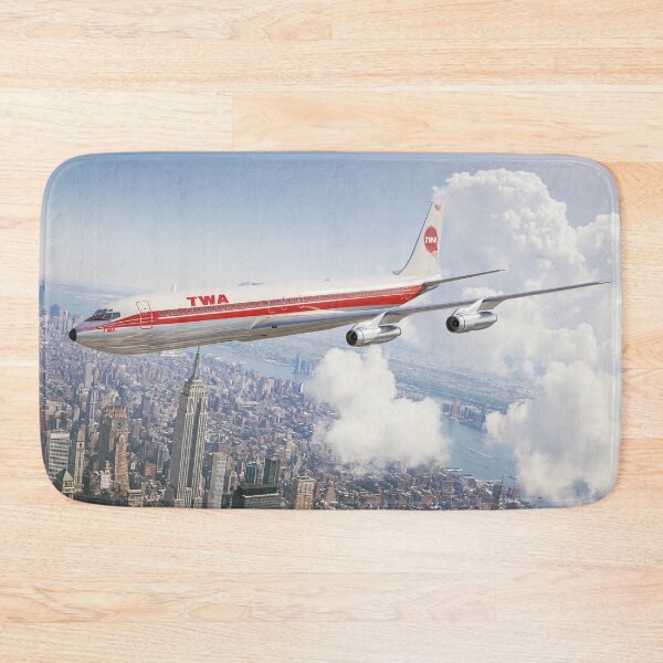 Item preview, TWA Boeing 707 Manhattan Skies Aviation Illustration designed and sold by Skyframe Aviation.