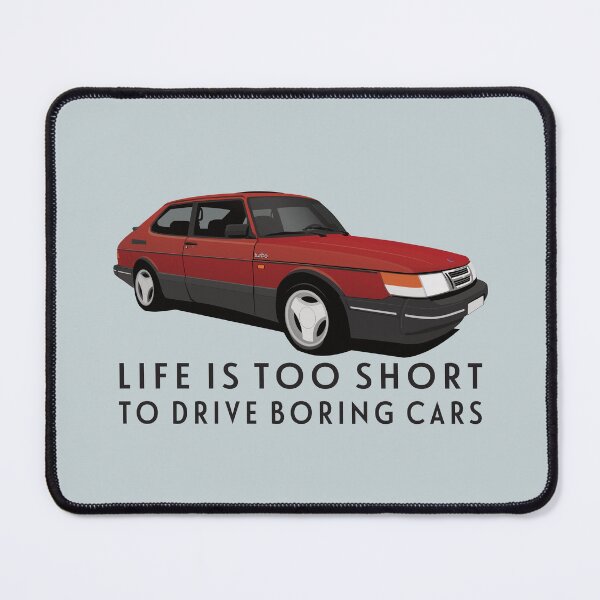 Item preview, Life is too short to drive boring cars - Red Saab 900 Turbo 16 Aero designed and sold by knappidesign.