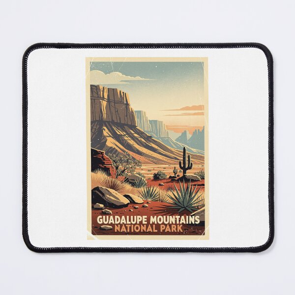 Item preview, Guadalupe Mountains National Park Vintage Travel Art designed and sold by Teelogic.