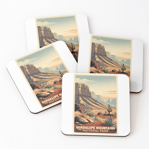 Item preview, Guadalupe Mountains National Park Vintage Travel Art designed and sold by Teelogic.