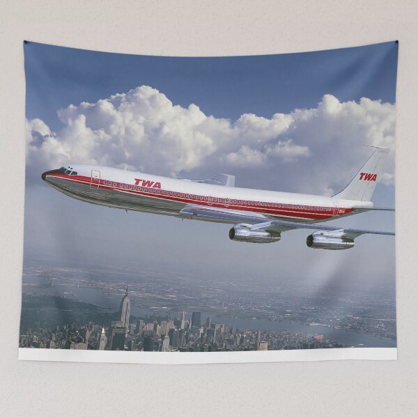 Item preview, TWA Boeing 707 Wings Over New York Aviation Illustration designed and sold by Skyframe Aviation.
