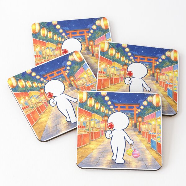 Item preview, Japanese Festival Market Ennichi - Candy Apple Torii Night Pictogram designed and sold by japan-picto.