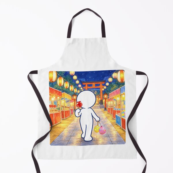 Item preview, Japanese Festival Market Ennichi - Candy Apple Torii Night Pictogram designed and sold by japan-picto.