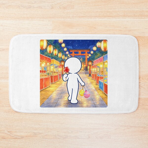 Item preview, Japanese Festival Market Ennichi - Candy Apple Torii Night Pictogram designed and sold by japan-picto.