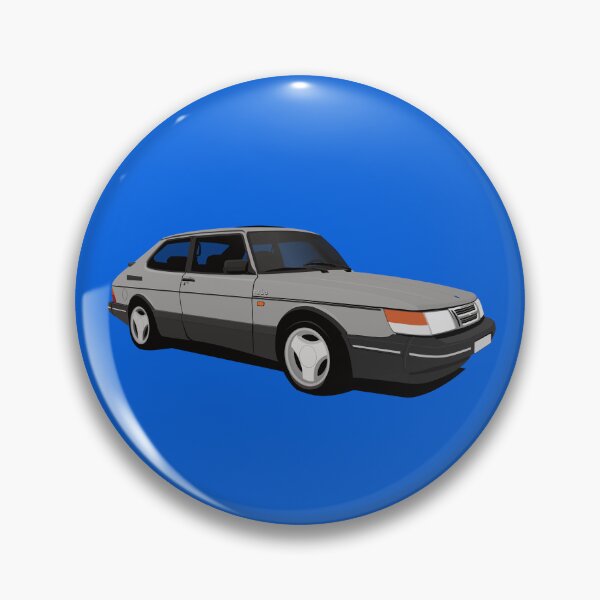Item preview, Light gray SAAB 900 Turbo 16 Aero illustration designed and sold by knappidesign.