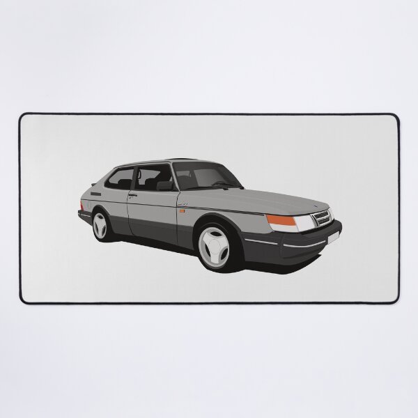 Item preview, Light gray SAAB 900 Turbo 16 Aero illustration designed and sold by knappidesign.
