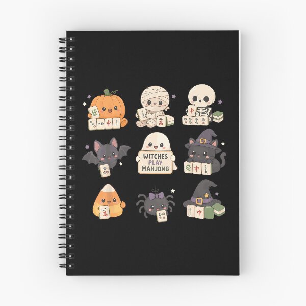 Item preview, Pumpkin Ghost Skeleton Bat Playing Mahjong designed and sold by huyongton.