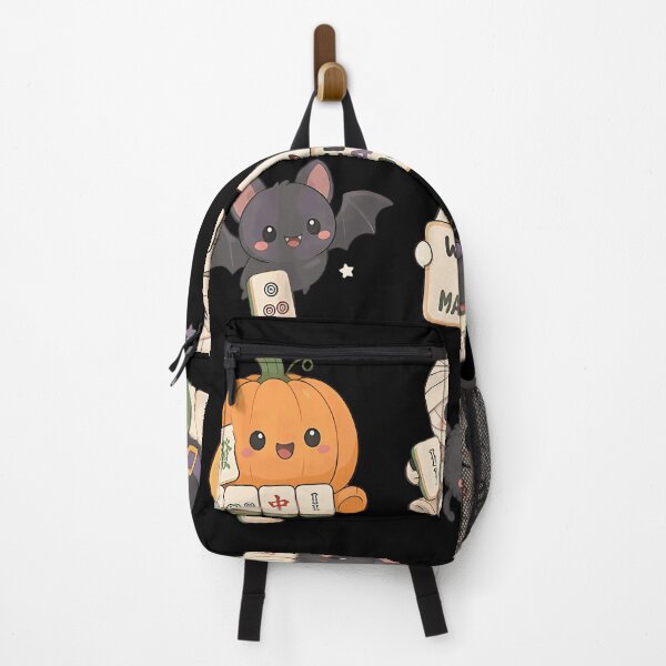 Item preview, Pumpkin Ghost Skeleton Bat Playing Mahjong designed and sold by huyongton.