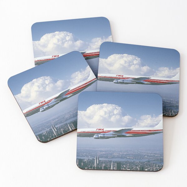 Item preview, TWA Boeing 707 New York Skyline Aviation Illustration designed and sold by Skyframe Aviation.