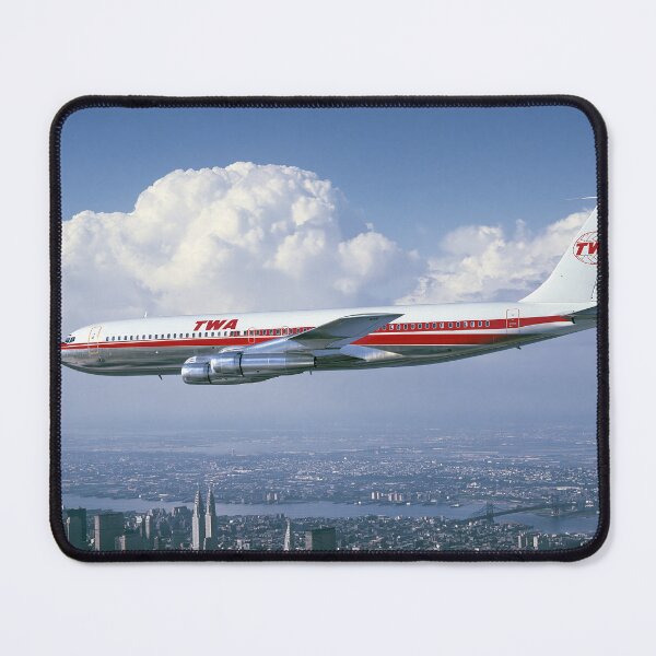 Item preview, TWA Boeing 707 New York Skyline Aviation Illustration designed and sold by Skyframe Aviation.