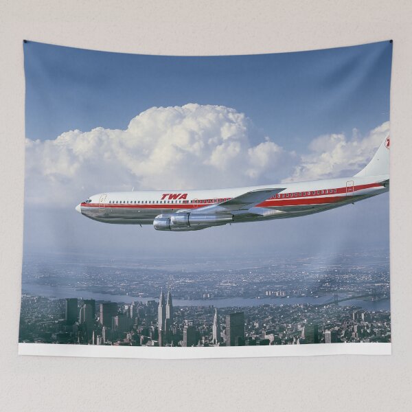 Item preview, TWA Boeing 707 New York Skyline Aviation Illustration designed and sold by Skyframe Aviation.