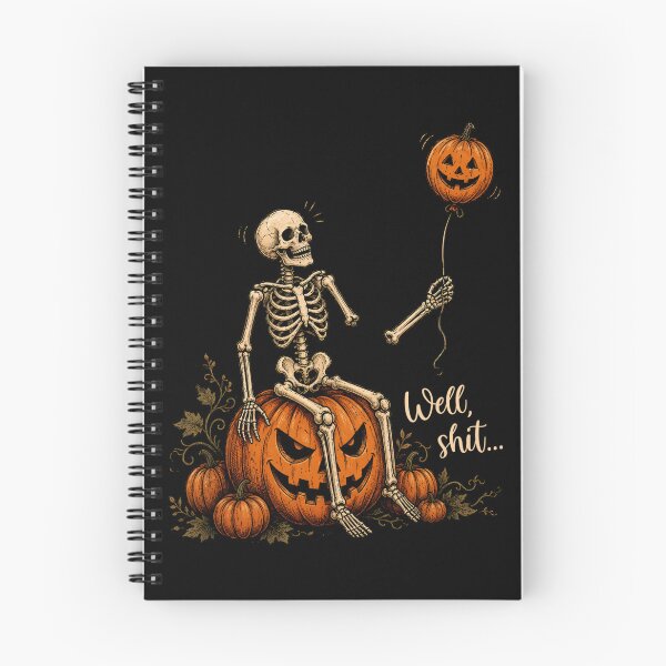 Item preview, Funny Skeleton Lost Balloon Well Shit Halloween Pumpkin designed and sold by TaraxDoolittle.
