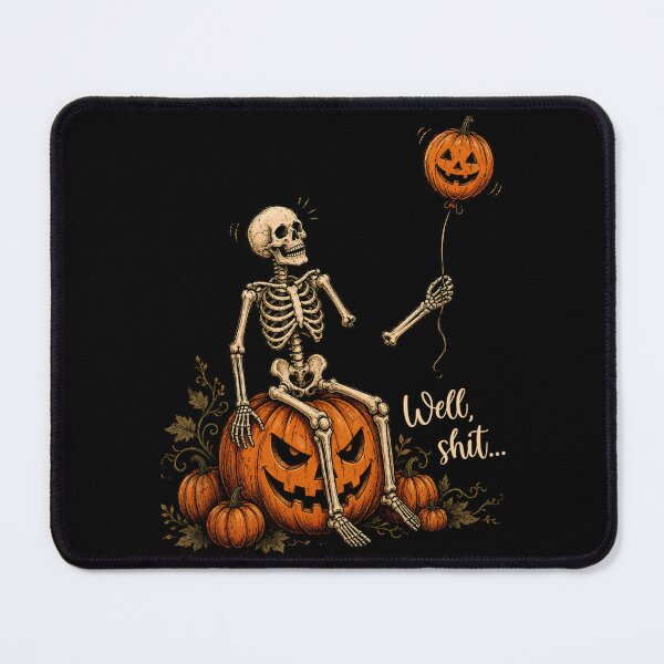Item preview, Funny Skeleton Lost Balloon Well Shit Halloween Pumpkin designed and sold by TaraxDoolittle.