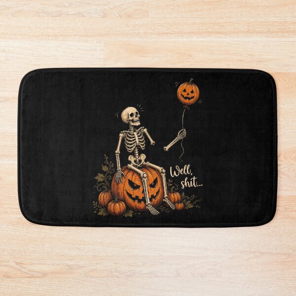 Item preview, Funny Skeleton Lost Balloon Well Shit Halloween Pumpkin designed and sold by TaraxDoolittle.