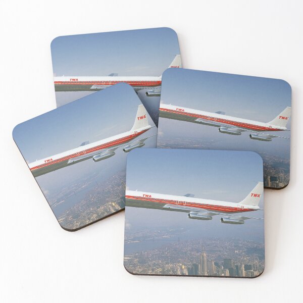Item preview, TWA Boeing 707 Jet Age New York Aviation Illustration designed and sold by Skyframe Aviation.