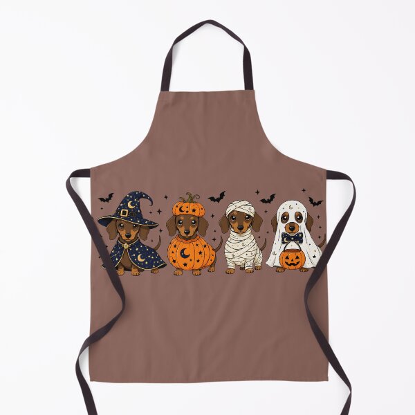 Item preview, Cute Halloween Dachshund Dogs Witch Pumpkin Mummy Ghost Spooky Graphic designed and sold by InOtterNew.