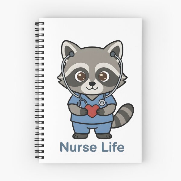 Item preview, Cute Raccoon Nurse – Nurse Life Funny Gift Sticker designed and sold by Isliath.
